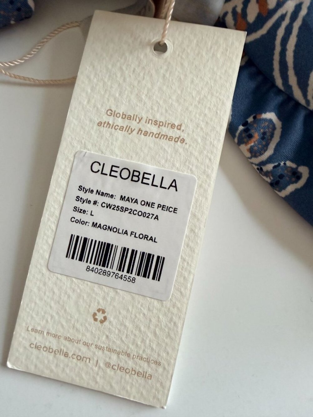 Cleobella Maya One Piece Swimsuit Magnolia Floral One Shoulder L NWT - Picture 6 of 11